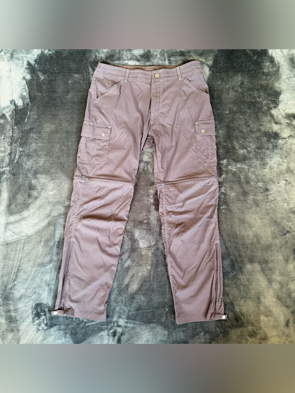 KÜHL Renegade Convertible Pants 36x32 Grey Charcoal Hiking Travel Utility Cargo